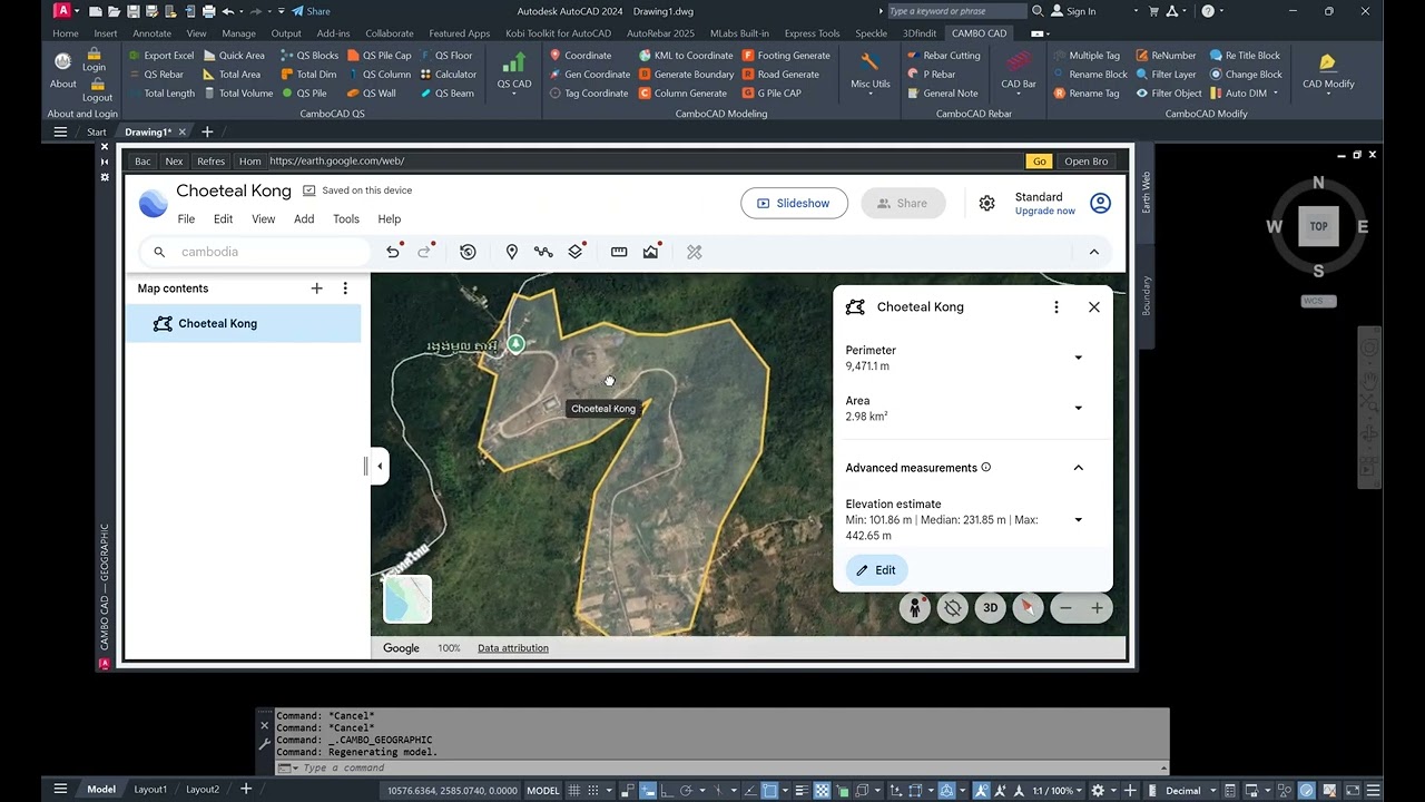 import Plan from Google Earth Pro