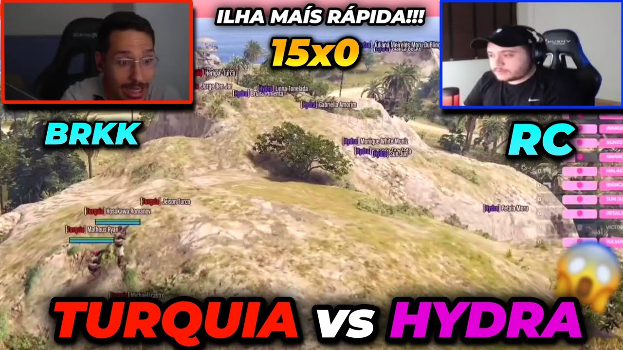 RC E BRKK REAGINDO A ILHA DA TURQUIA x HYDRA| A ILHA MAIS R&Aacute;PIDA QUE J&Aacute; TEVE | 15x0