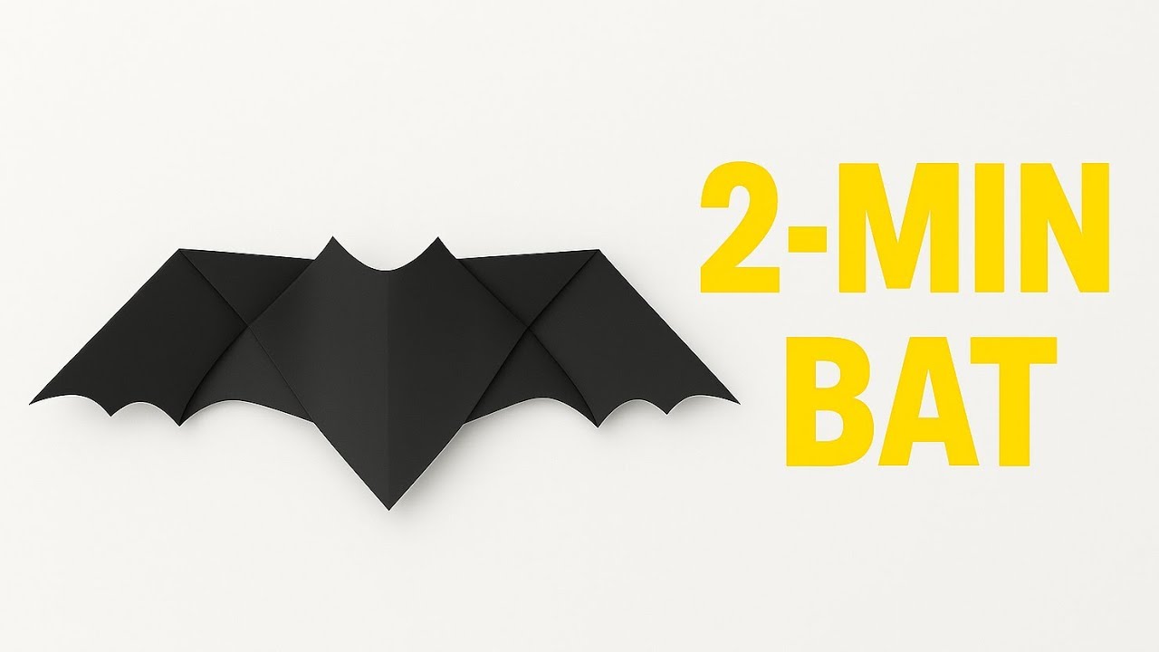Easy Origami Bat (Batman Symbol) &ndash; Step-by-Step Tutorial