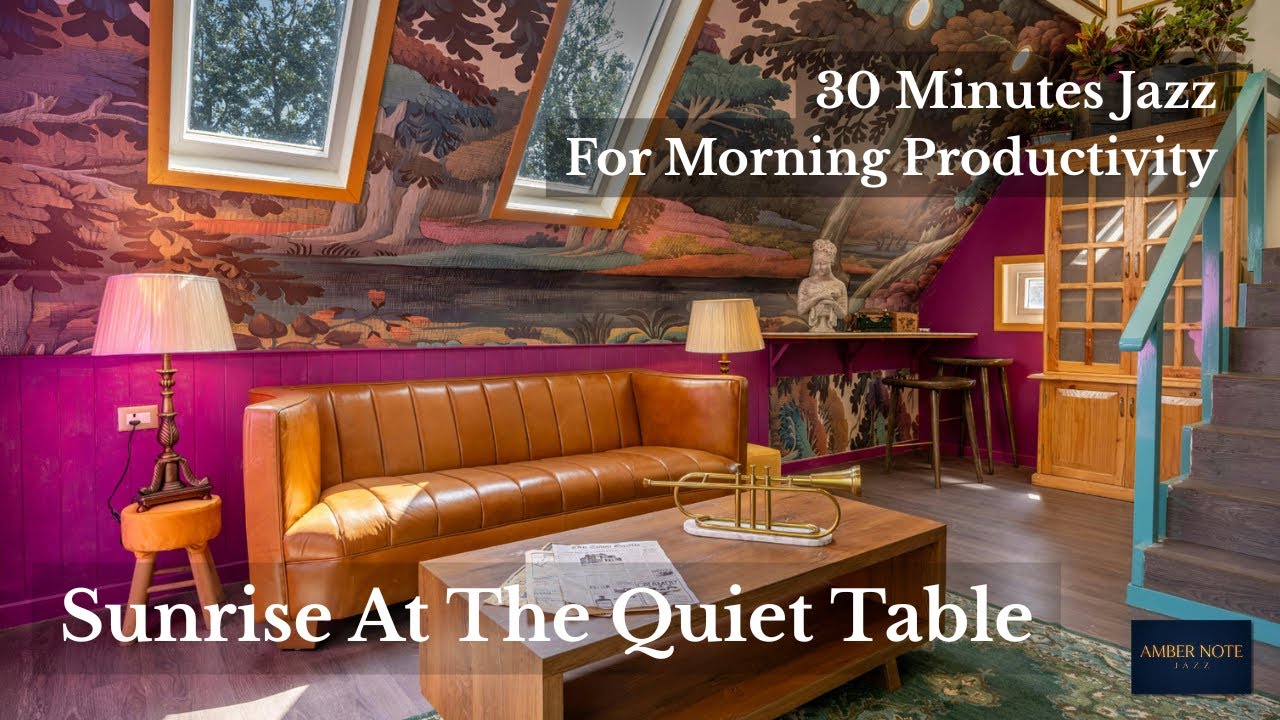 30 Minutes Jazz For Morning Productivity | Sunrise At The Quiet Table 🌤️[Soft Light, Clear Mind]