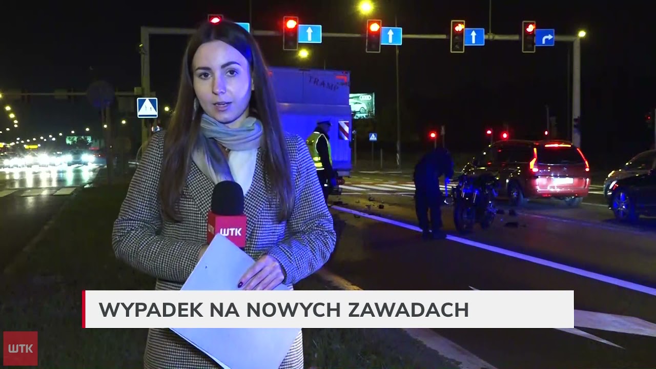Groźny wypadek na ul. Hlonda. Motocyklista trafił do szpitala