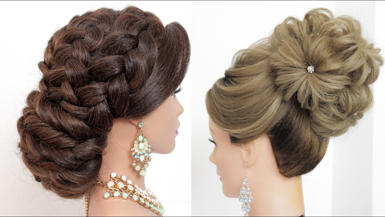 2 New Bridal Hairstyles For Long Hair || Wedding Prom Updo