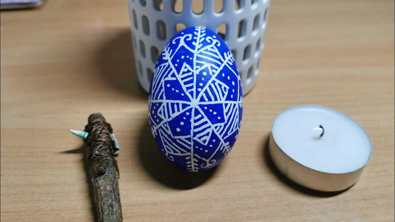 Making traditional Easter egg  | goose egg pysanky | no talking