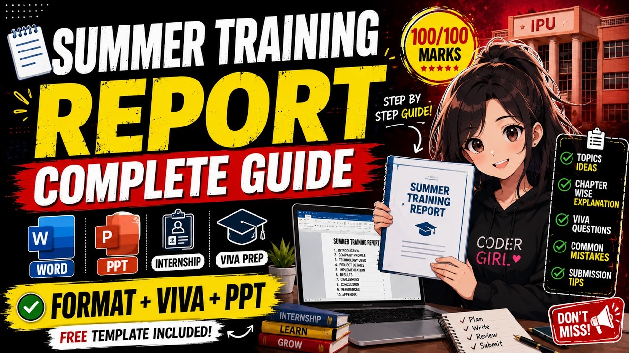 What is a Summer Training Report? 🤔 | IPU B.Tech Complete Guide 2026 | Internship Report Explained