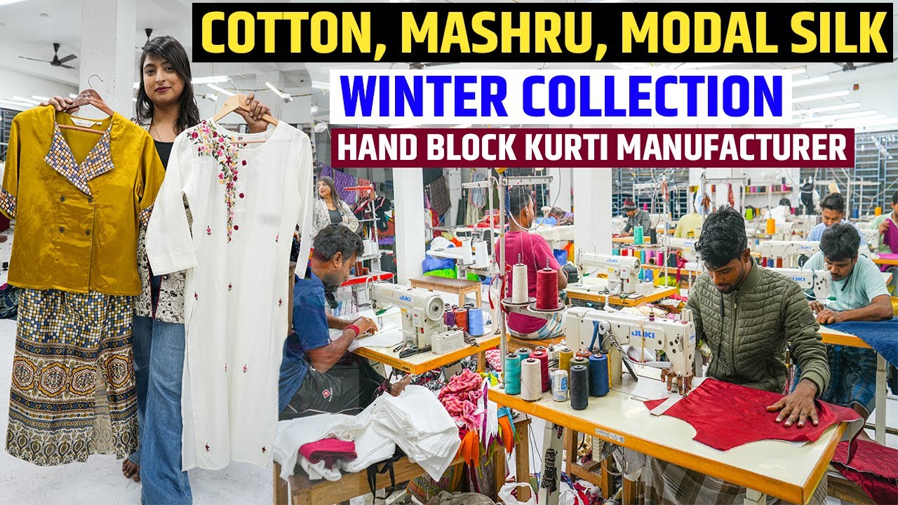 Pure Hand Block Cotton, Mashru, Modal Silk Kurti & Winter Wear Manufacturer in Kolkata
