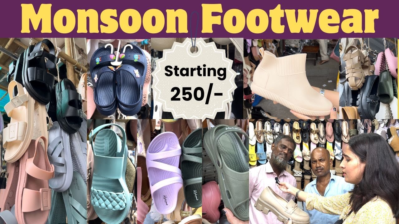 Monsoon Footwear Starts From 250 Rs | Bandra Market | Waterproof Shoes For Rainy Season