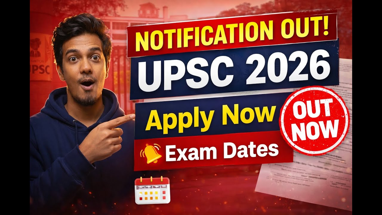 UPSC Notification 2026 Out 🔥 | Apply Now | Exam Date, Vacancy, Eligibility Full Details