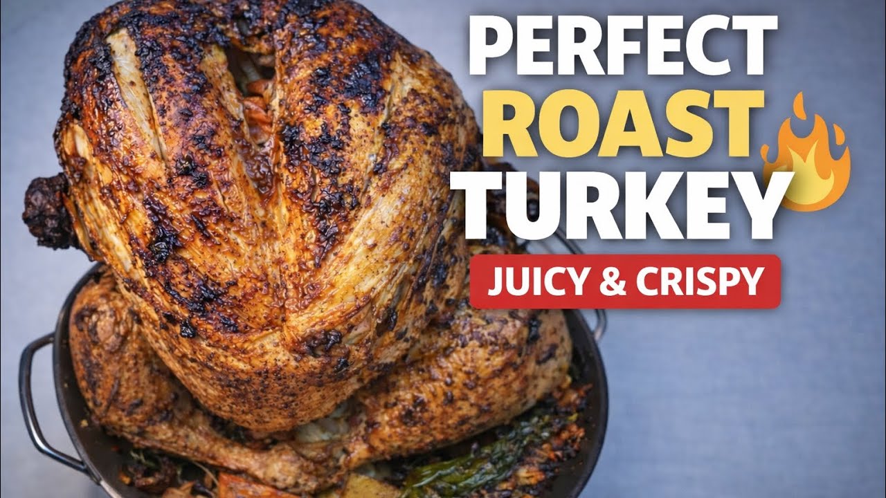 Roasting a Huge Turkey that thurns out Perfecktly Juicy