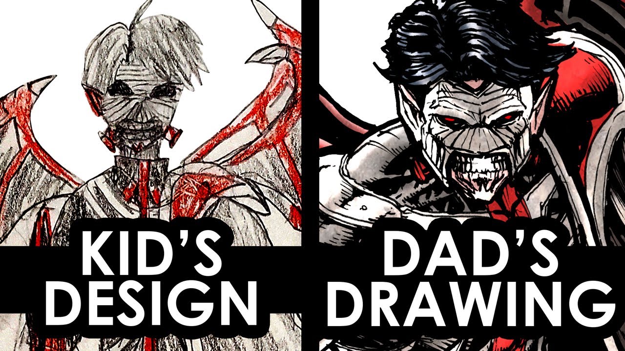 KID'S DESIGN Redrawn by their DAD - A PROFESSIONAL MARVEL ARTIST! PART 13!