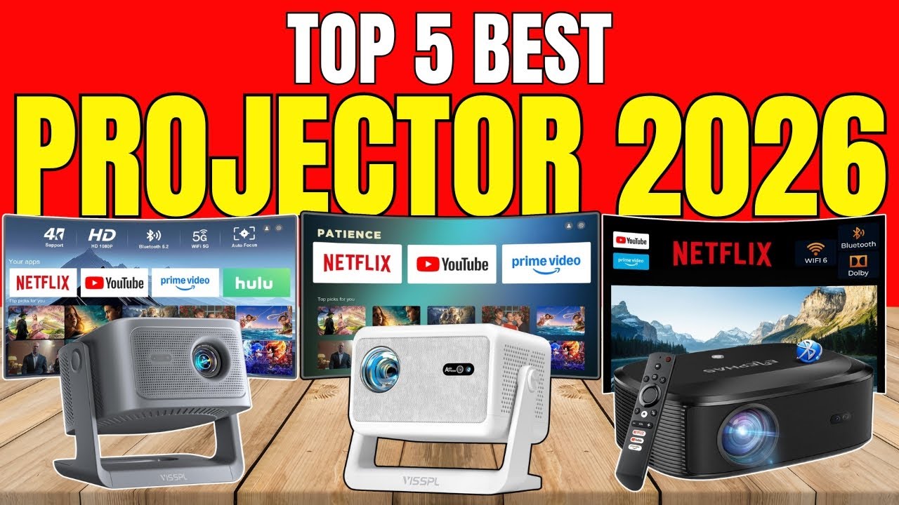 Best Projector 2026 | 4K Smart WiFi & Bluetooth Home Theater Picks