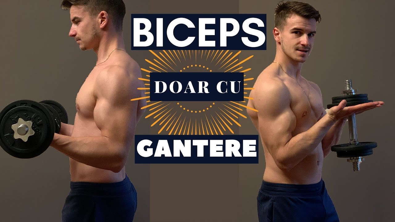 Exercitii pentru Biceps Acasa doar cu Gantere