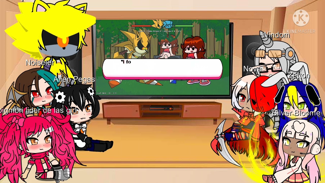 kaiju girls black react to mecha sonic fnf fullweek (GC) (leer desc)