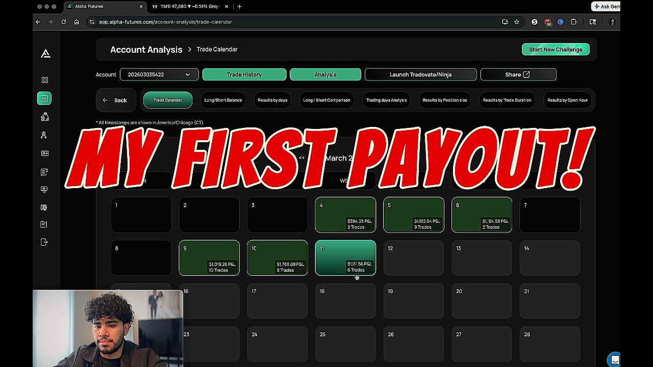 Requesting My First Payout from Alpha Futures!