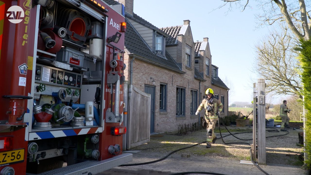 Brandje in woning aan Eglantiersdijk bij Axel
