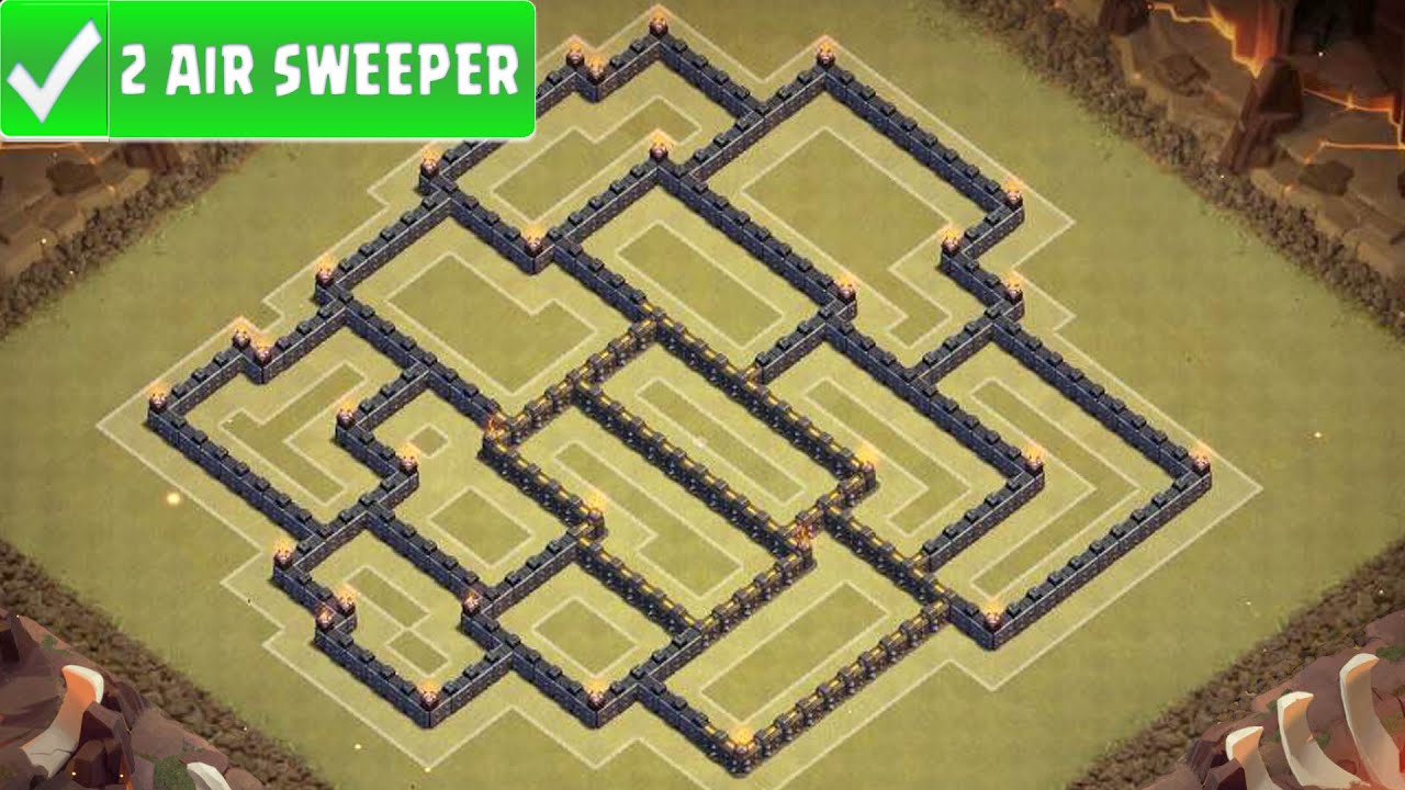 Clash Of Clans - "BEST" ANTI 3 STAR TOWN HALL 9 (TH9) WAR BASE W/ 2 Air Sweepers  + REPLAYS