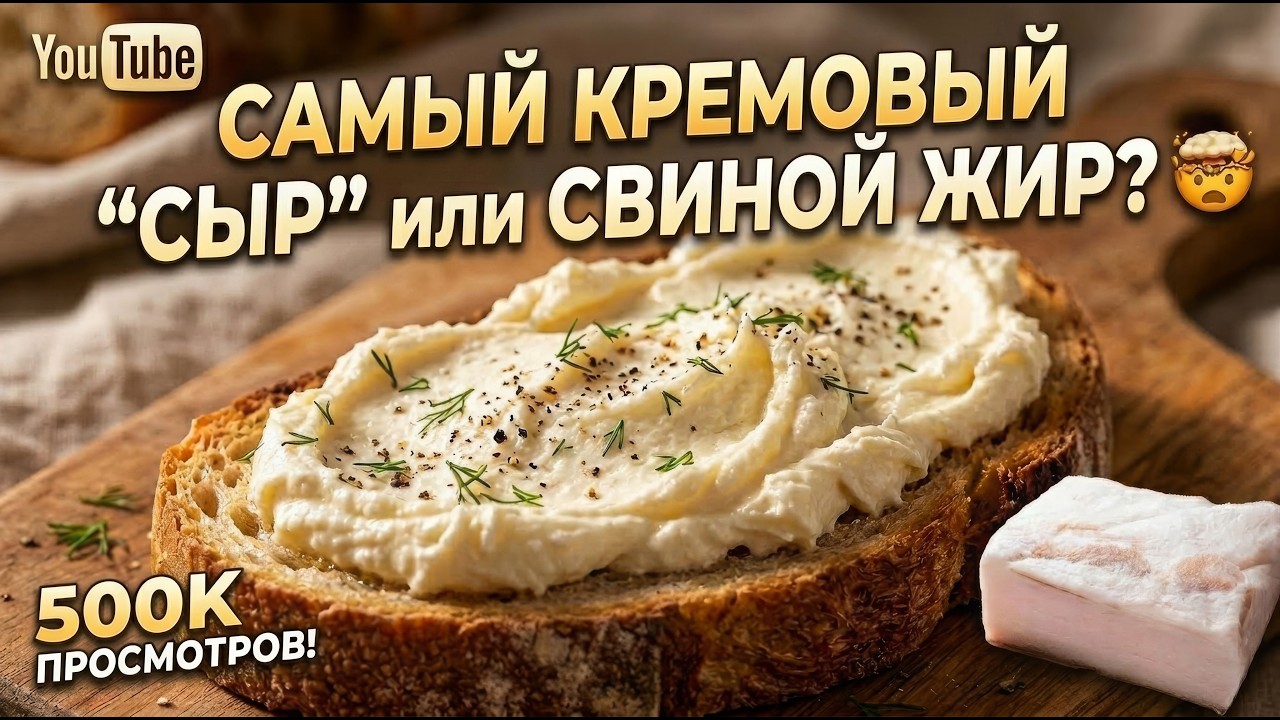 Вкуснейшая намазка на хлеб  из сала и чеснока - по украински. Легкие закуски