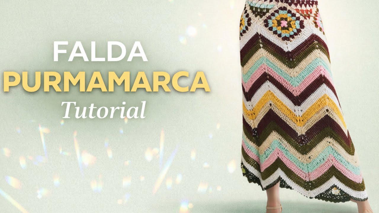 TUTORIAL ✨ Falda pollera PURMAMARCA a Crochet. Paso a paso de hilo ideal Verano ☀️Xela Tejidos 🧶