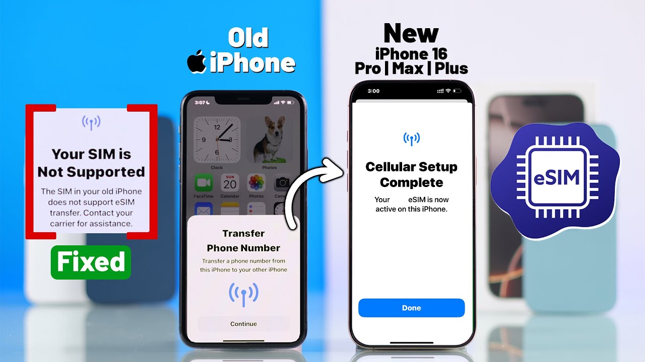 How To Transfer eSIM Old iPhone to New iPhone 16 Pro Max!
