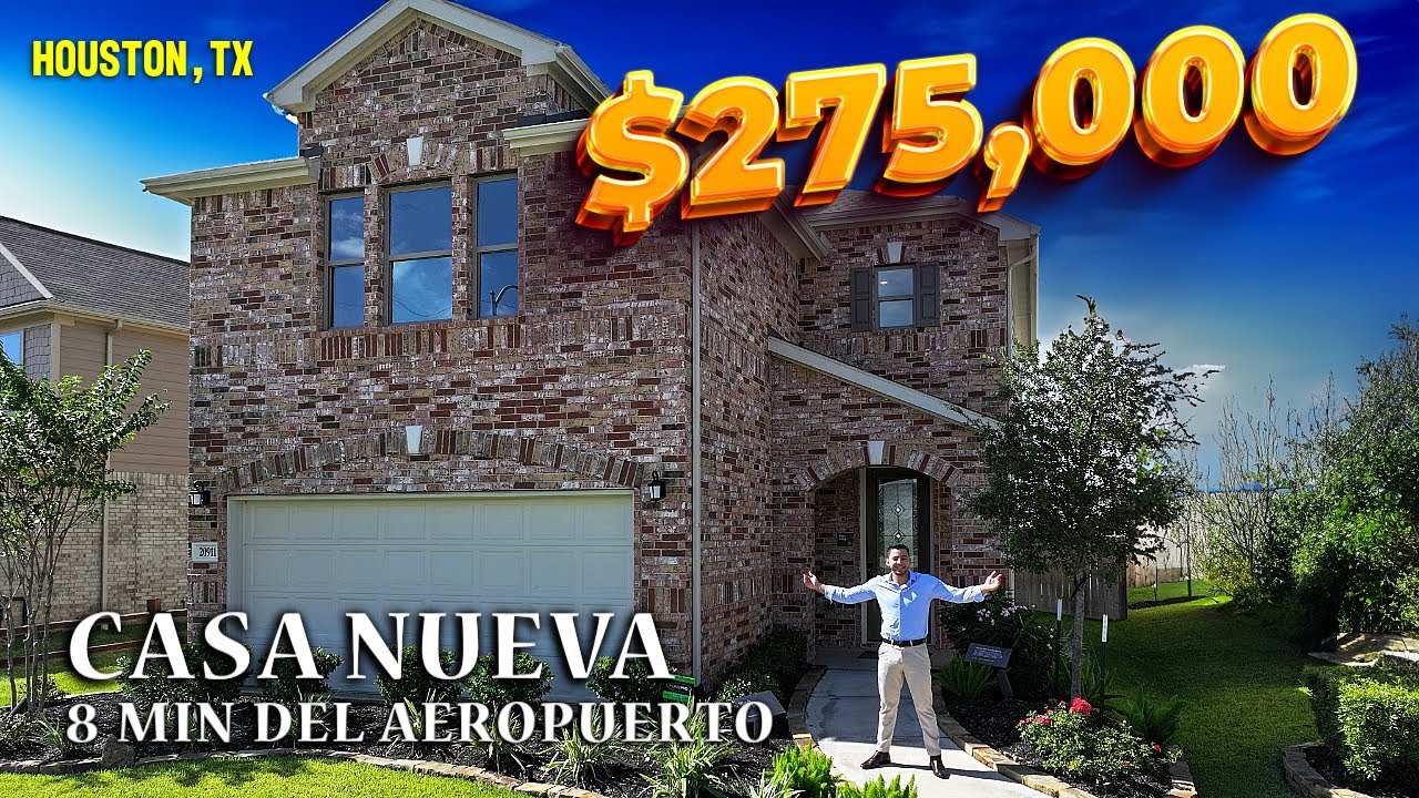 ¿MENOS de $275K? - ENORME casa NUEVA de DOS PISOS a tan solo 8 minutos del AEROPUERTO | Houston, TX