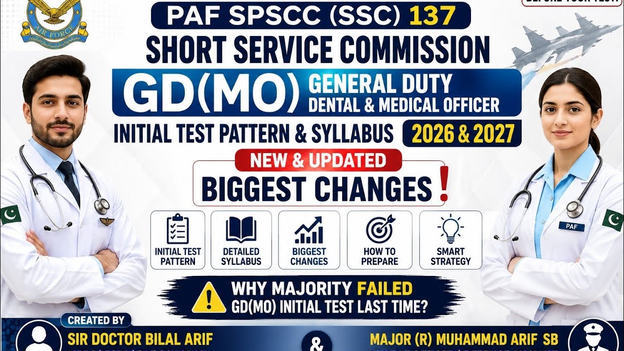 PAF SPSCC/CSC 137 GDMO Initial Test 2026-27 | Complete Pattern, Syllabus & Biggest Changes 