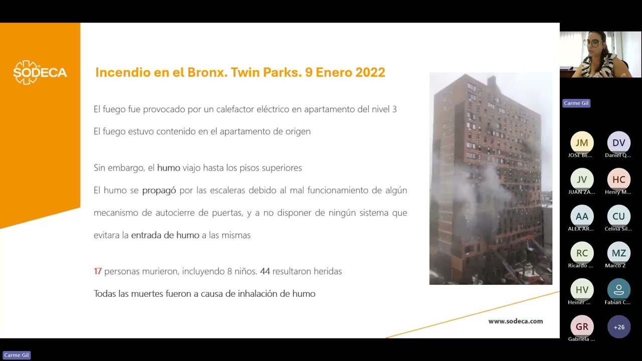 Webinar Sistemas de protecci&oacute;n contra incendios Control de humos y presurizaci&oacute;n de escaleras