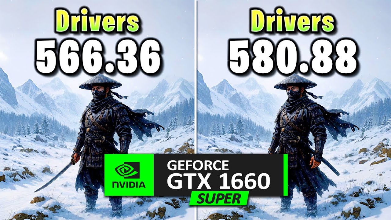 Nvidia Drivers 580.88 on GTX 1660 Super - 10 Games Tested