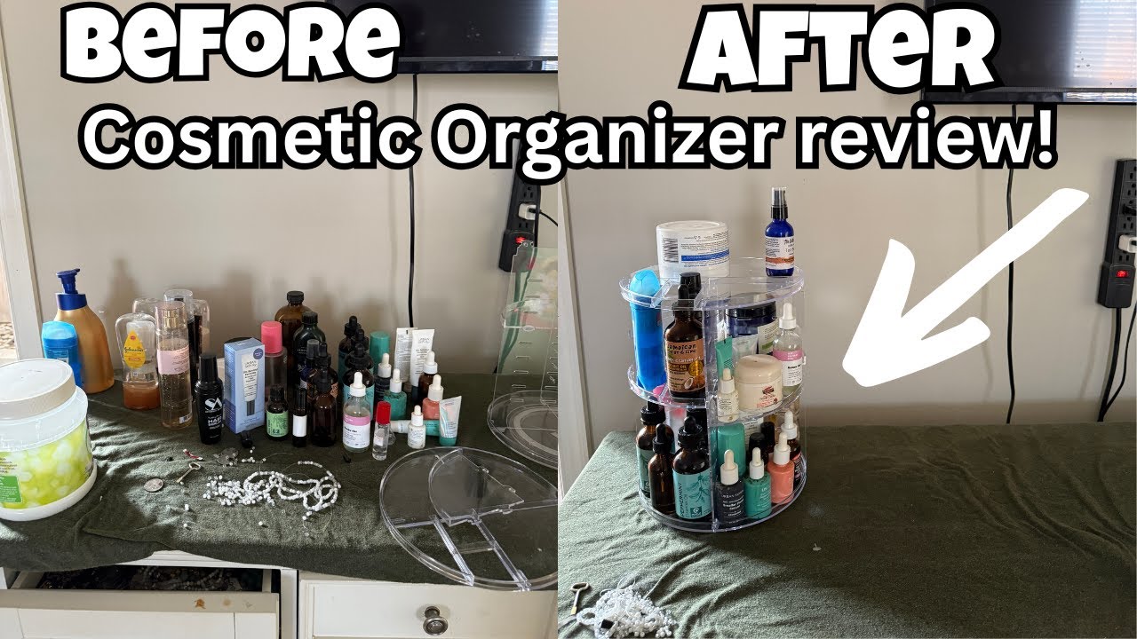 Auxmir Rotating Makeup Organizer review!