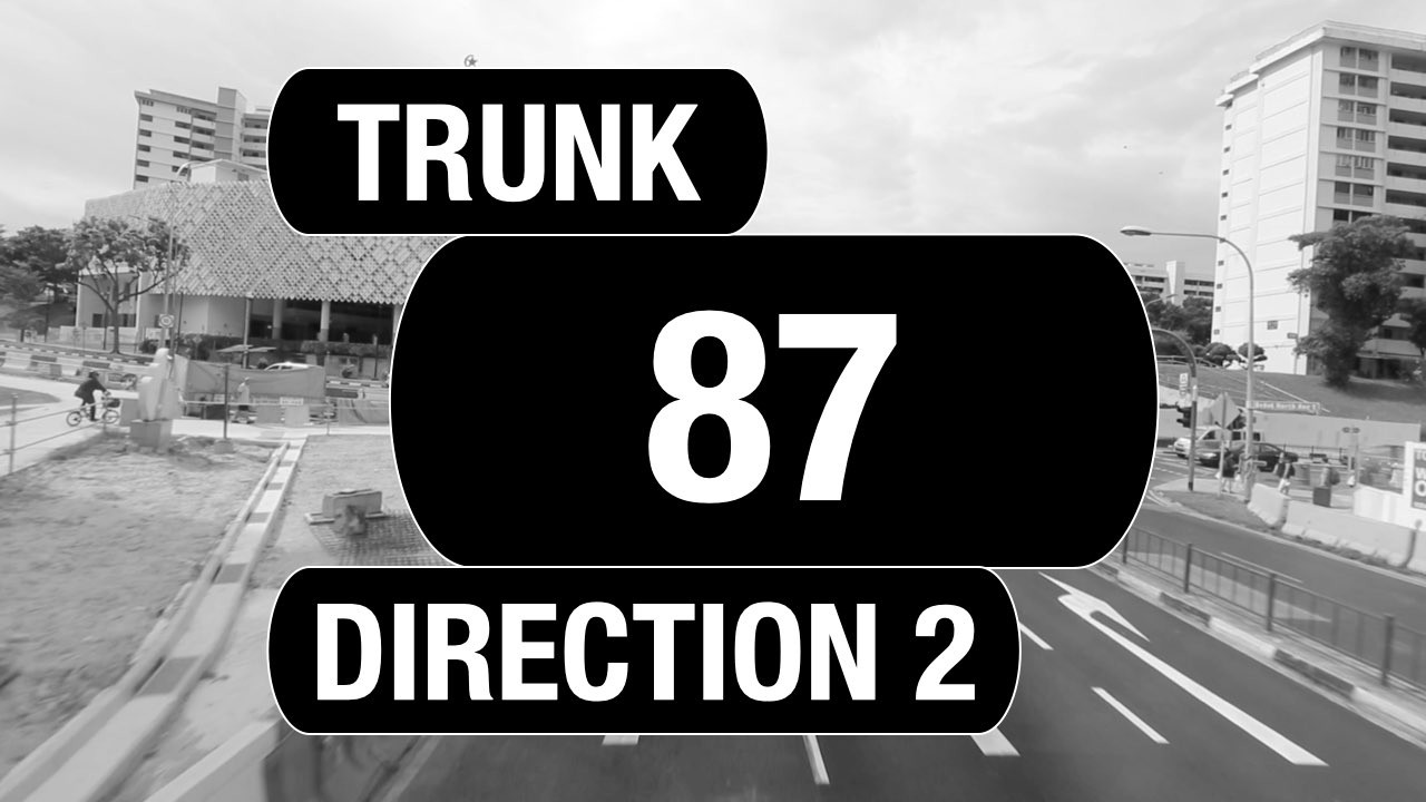 SBS Transit Trunk 87 (Direction 2) (BFTP 2022) | Bus Service Route Visual