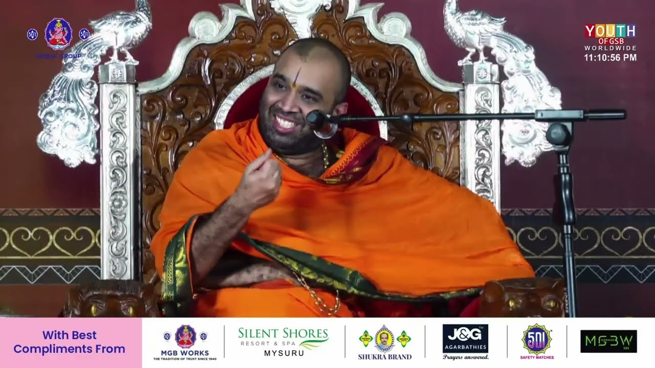 Ashirvachan by Shrimad Samyamindra Thirtha Swamiji During Janma Shatabdi Aradhana Mahotsava Mangala