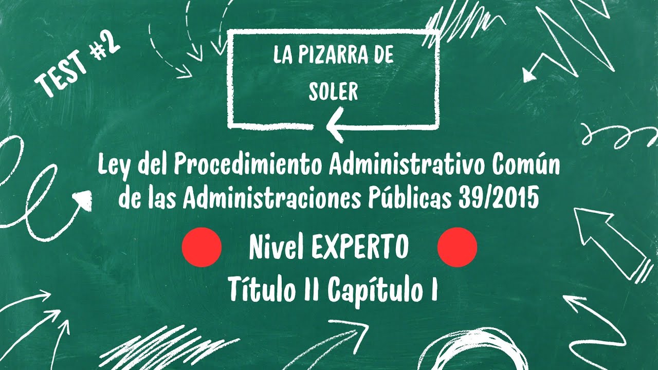 🔴 Ley Procedimiento Administrativo Común 39/2015 - Título II (Capítulo I) | TEST EXPERTO #2