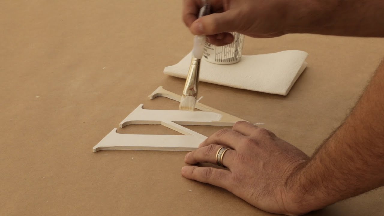 How to Paint Indoor Wooden Letters with a Brush