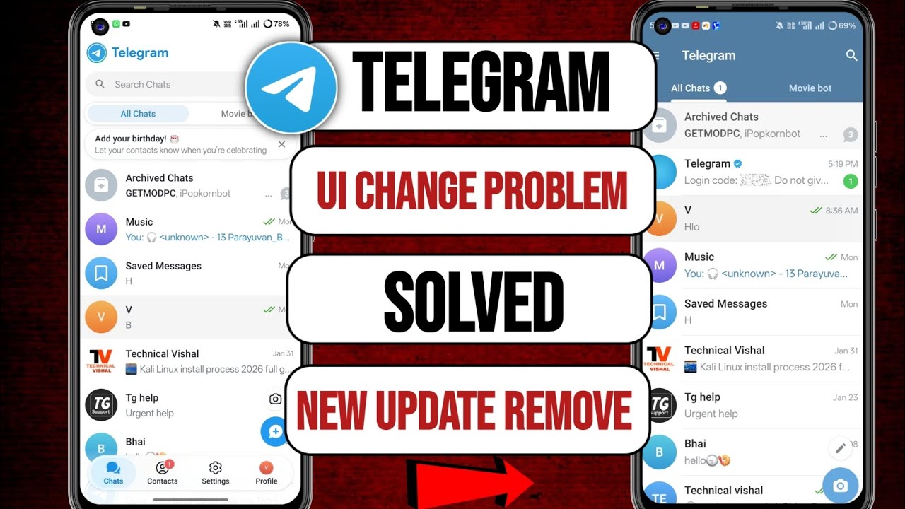 Telegram New Update Kaise Hataye | telegram App New UI Update Remove Kaise Karen 