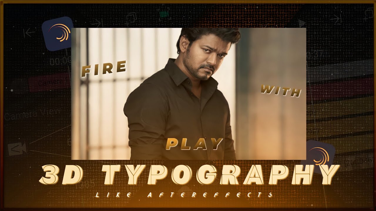 3D AMV Typography 👀🔥 like Ae | Alight motion ( 3D Camera tutorial )