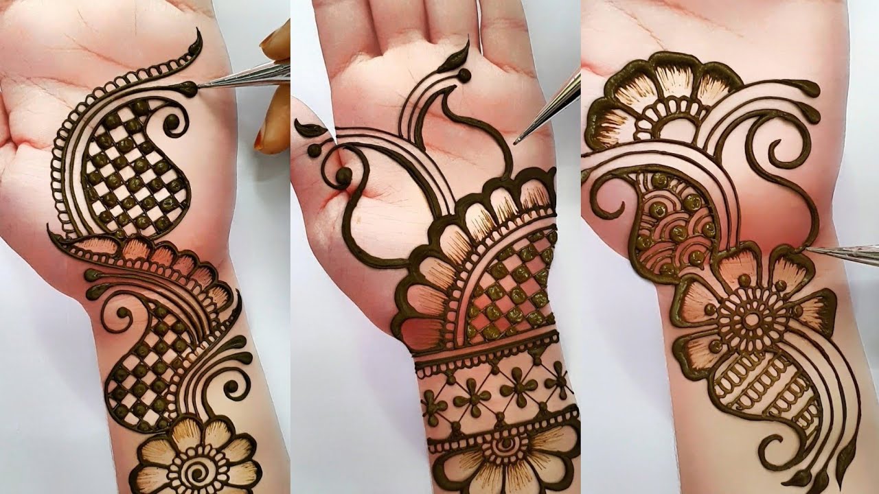 3 Easy Beautiful Stylish mehndi design for hands | Easy mehndi design | Stylish Mehndi designs