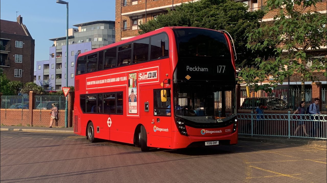 Route Visual: Route 177 - Peckham Bus Station to Plumstead Bus Garage - (12390, YX16OHF) | E400H MMC