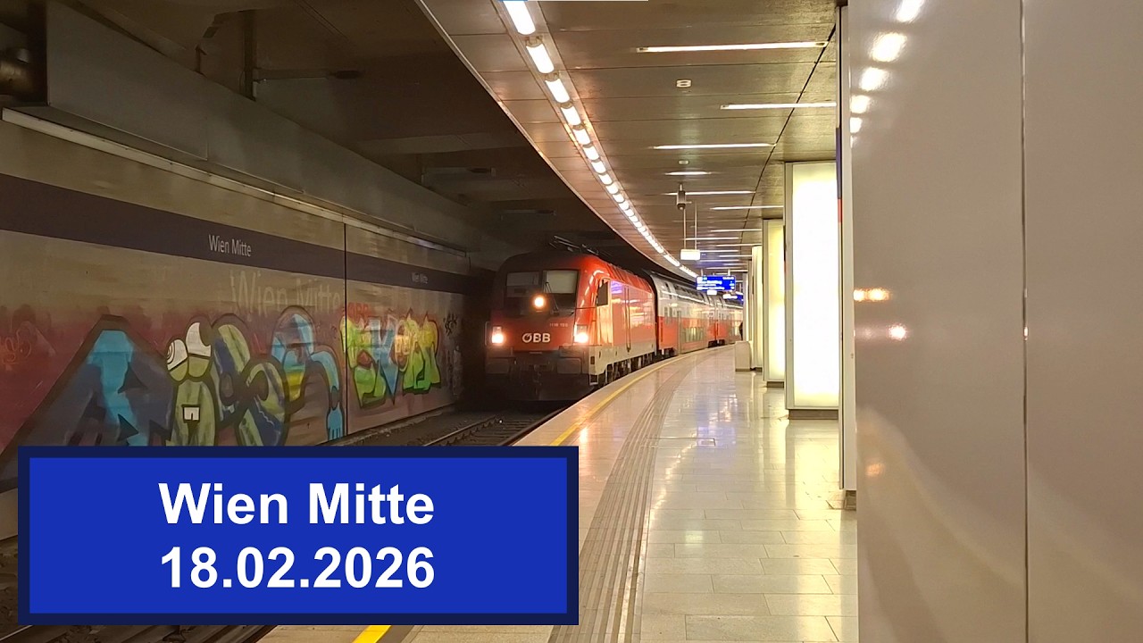 Züge Wien Mitte 18.02.2026