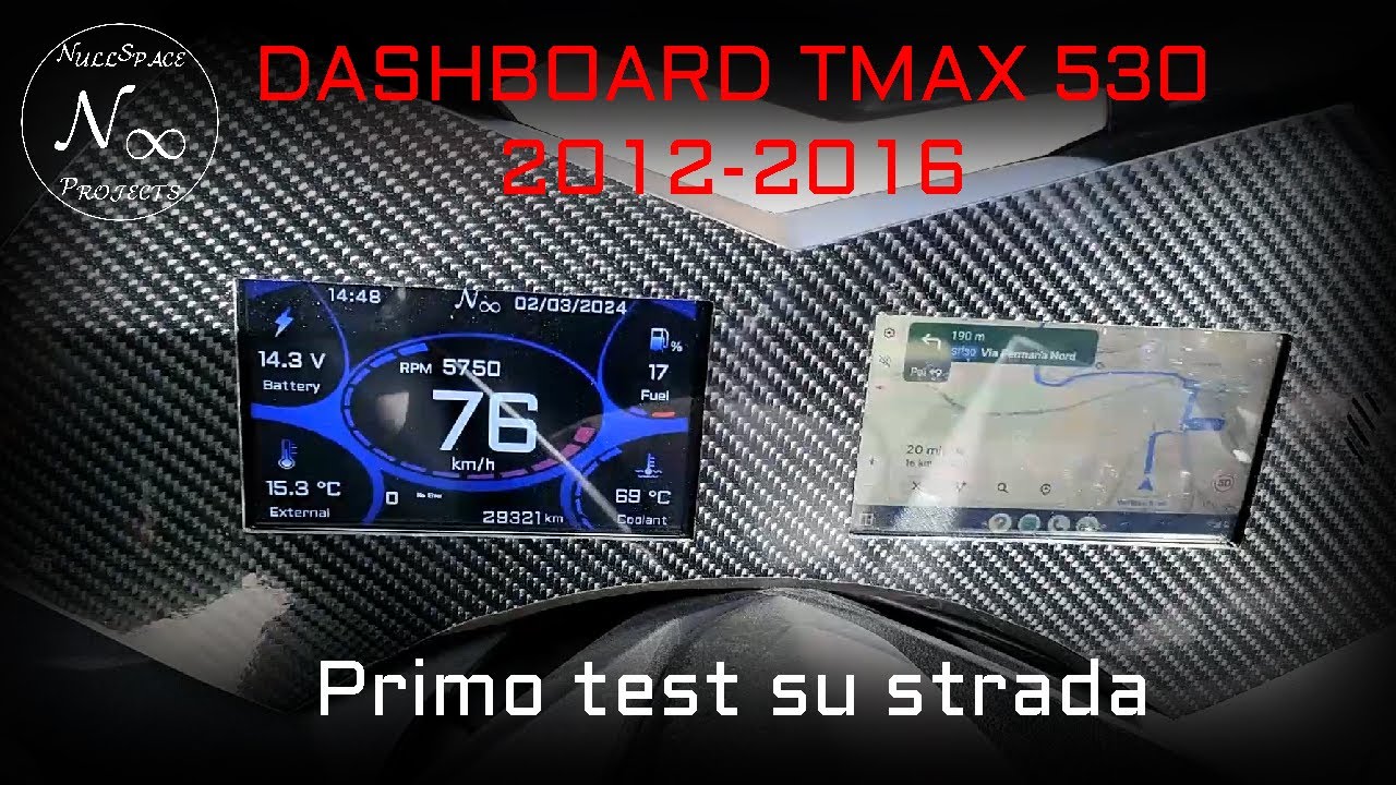 DASHBOARD TMAX 530 - Primo test su strada