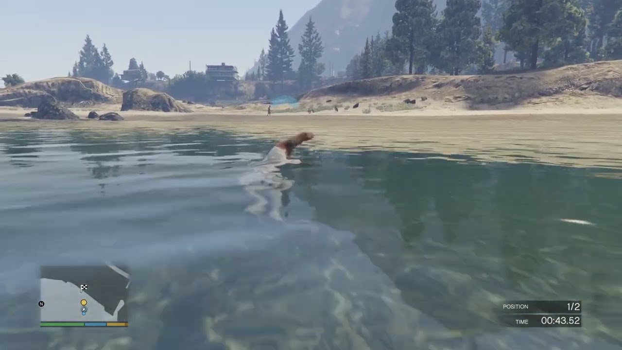 GTA V Тренировка демонов Франклина — Плавание, Велоспорт и Бег