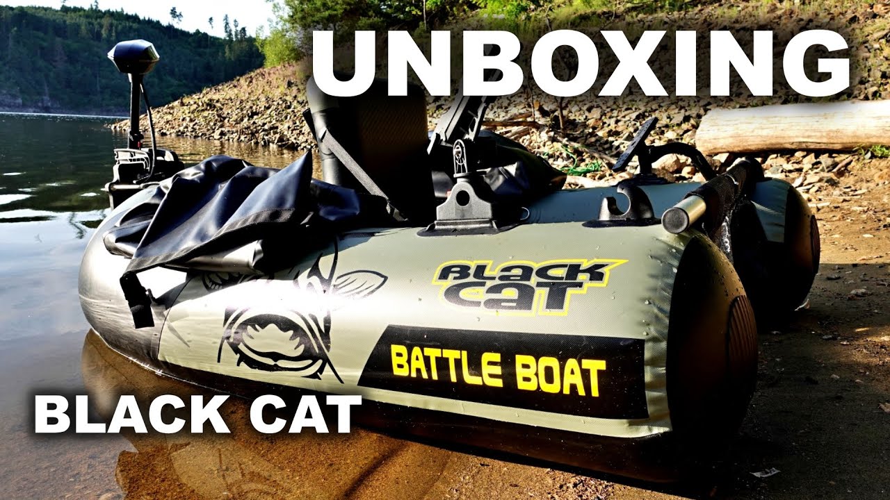 BLACK CAT belly boat battle boat #fishhobo #fishing #unboxing
