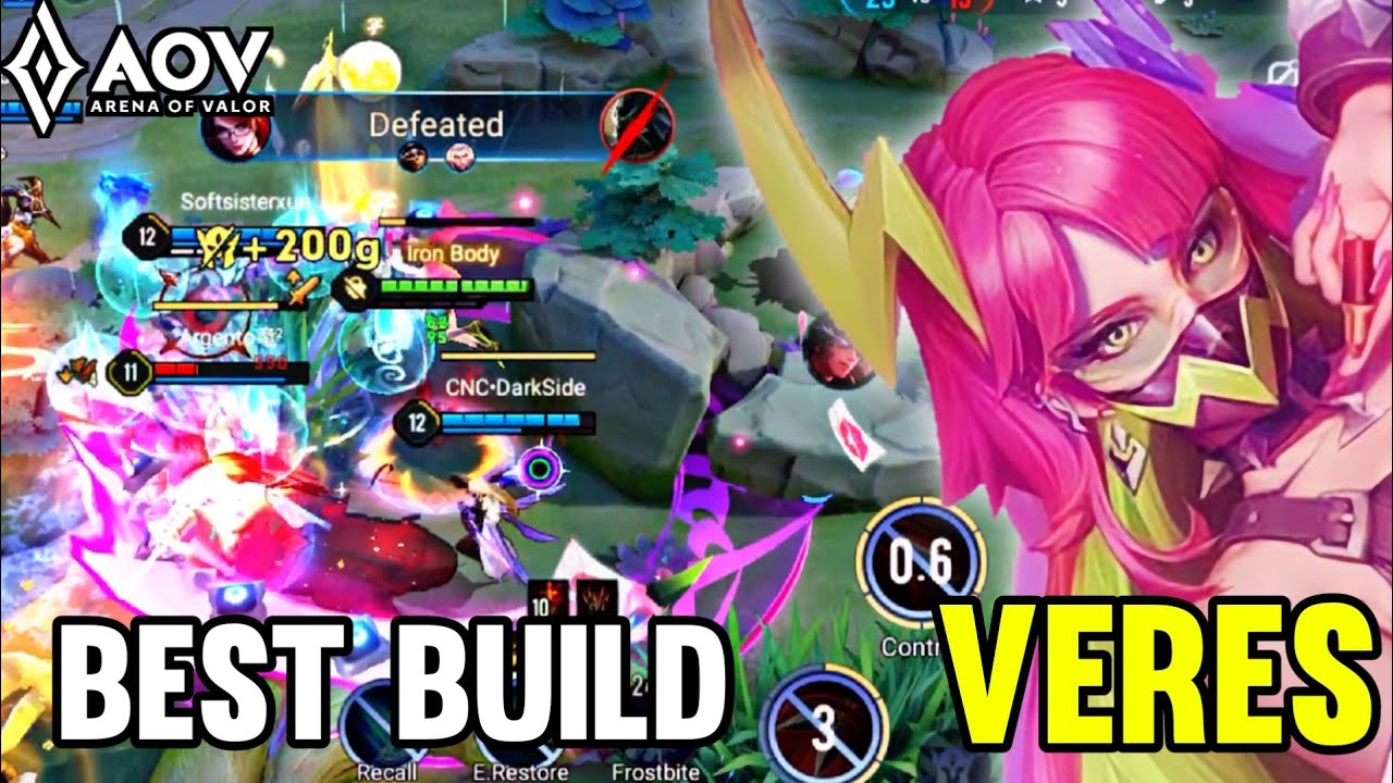 AOV : VERES GAMEPLAY | BEST BUILD - ARENA OF VALOR LI&Ecirc;NQU&Acirc;NMOBILE ROV COT