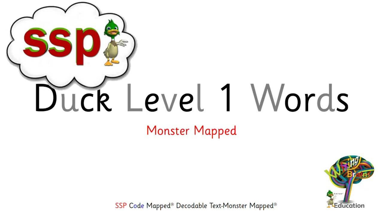 SSP Duck Level 1: Show the Sight Word Code. Mapped Words let children instantly SEE the word mapping