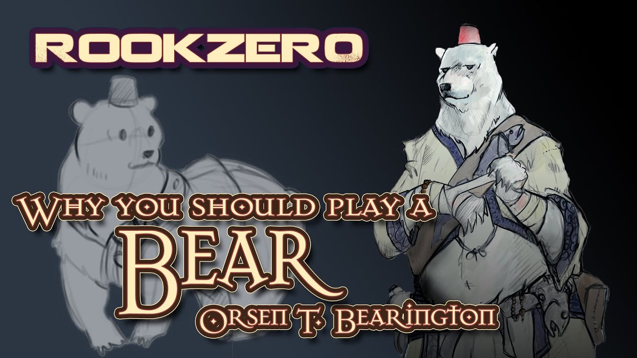 Play as a bear in dnd -  Bearbearian story Character artwork Rookzer0 #dnd #dnd5e