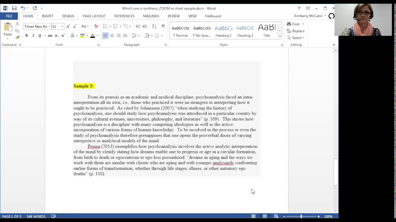 What does it mean to synthesize in scholarly writing?  Part I