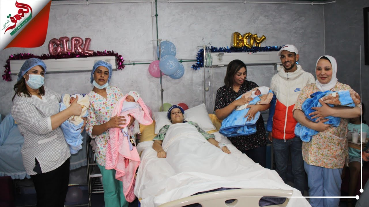 من الحالات النادرة.. سيدة من الجديدة ترزق بـ4 توائم في أول ولادة لها وسط فرحة عارمة لزوجها وأسرتها