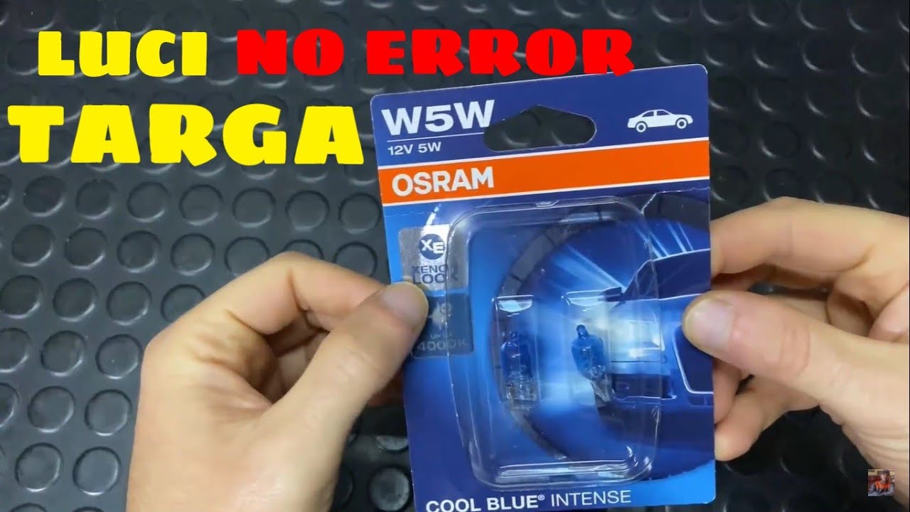 Lampade Osram Cool Blue Intense - NO ERROR Luci targa Fiat Grande Punto