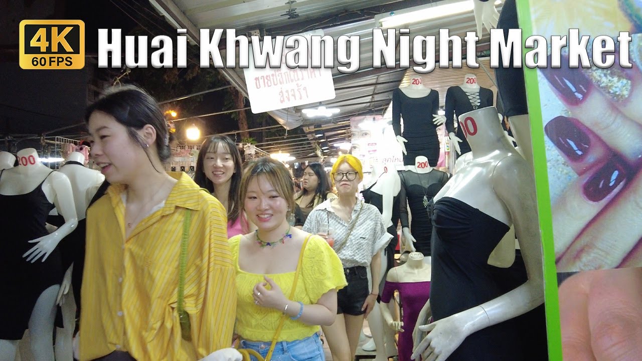 [4K🇹🇭] Bangkok Thailand | Walking Around Huai Khwang Night Market | Mar 2023 | 60fps
