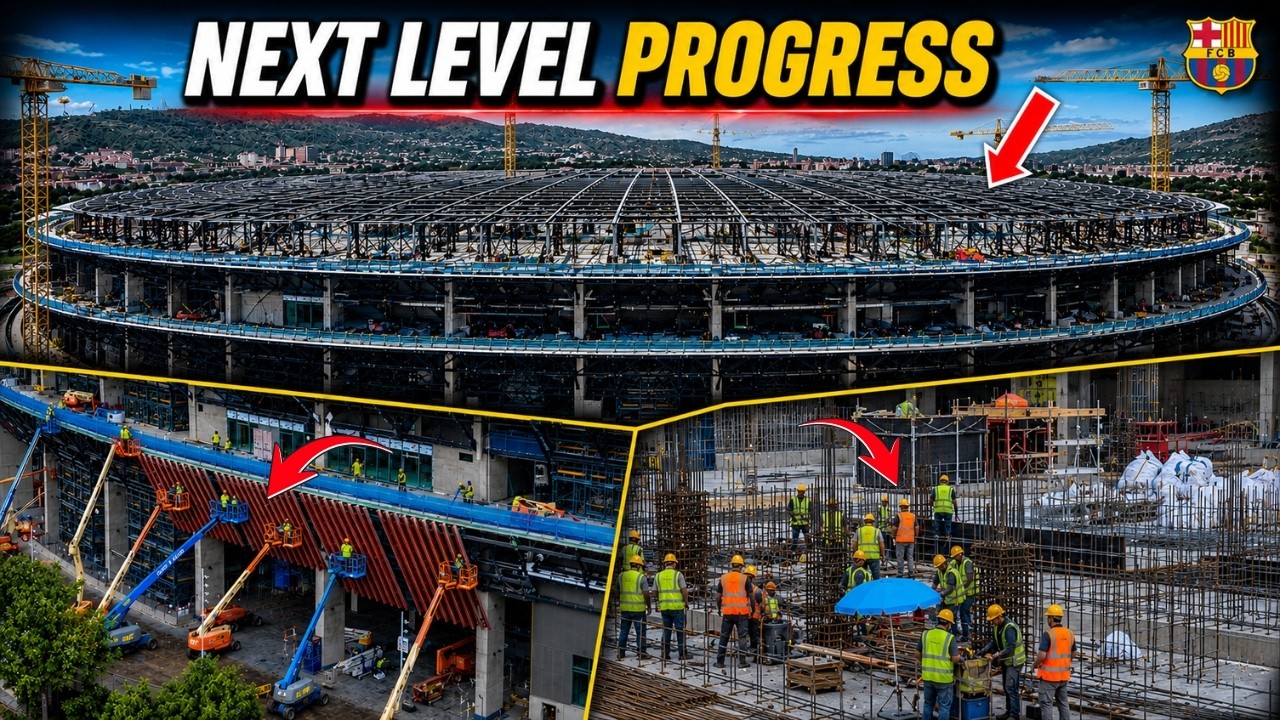 🚨 Camp Nou Reaches New Milestone: Massive Roof & Facade Progress Revealed