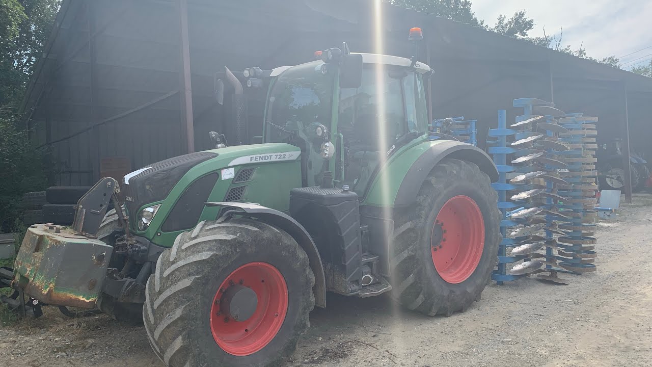 FENDT 722 ET DECHAUMEUR LEMKEN 5 METRES