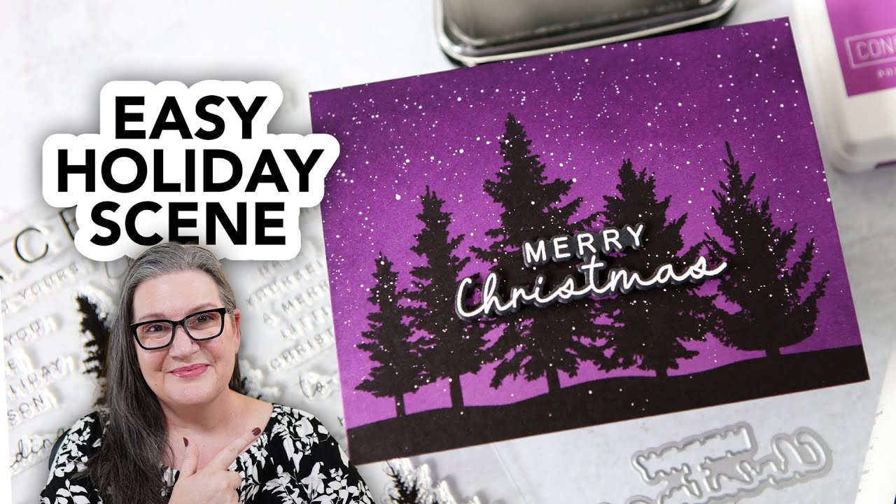 Create a serene night sky with the same color ink and paper. SO easy to do!