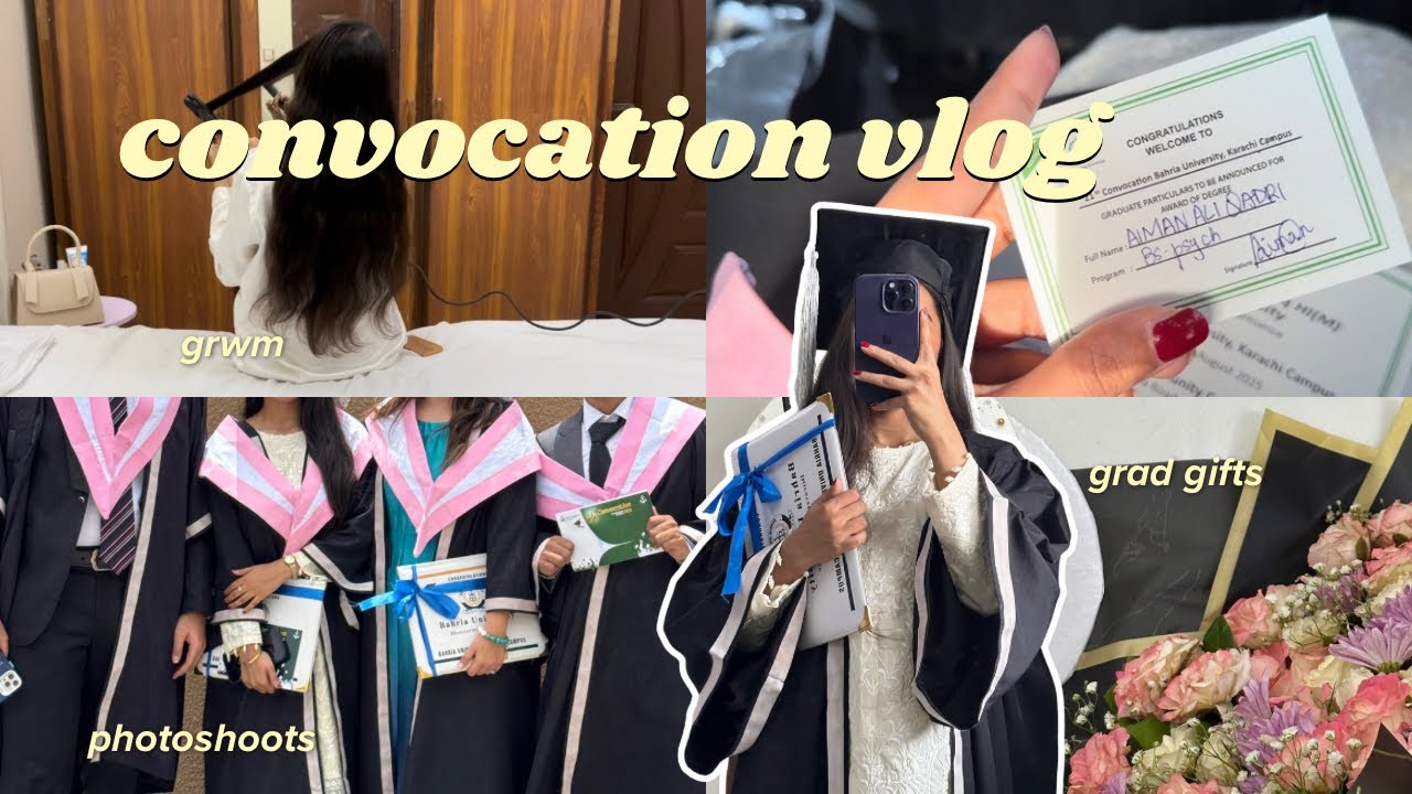 CONVOCATION VLOG | shopping, grwm, grad gifts